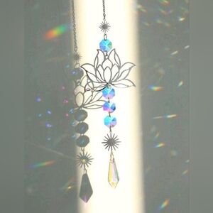 Silver Lotus Sun Catcher